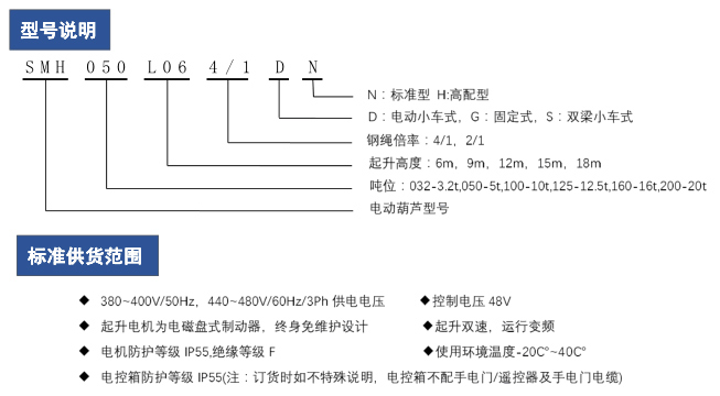 三馬歐式固定式電動(dòng)葫蘆